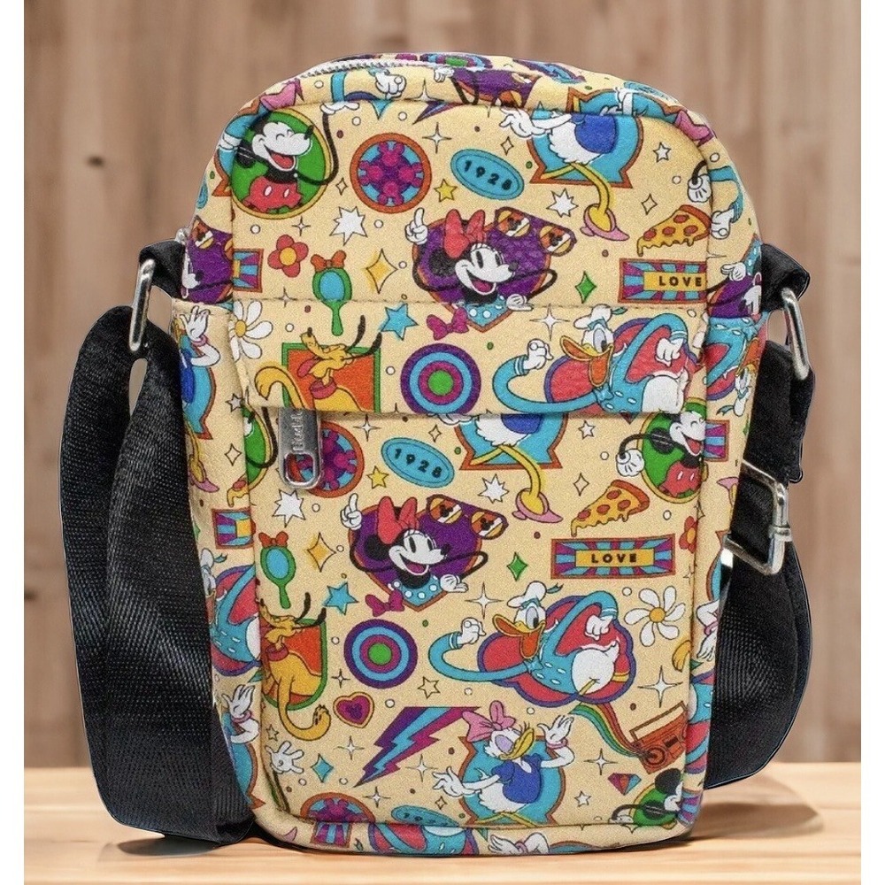 Disney Mickey & Friends 1928 Style Women's Buckle Down Crossbody  NWT
